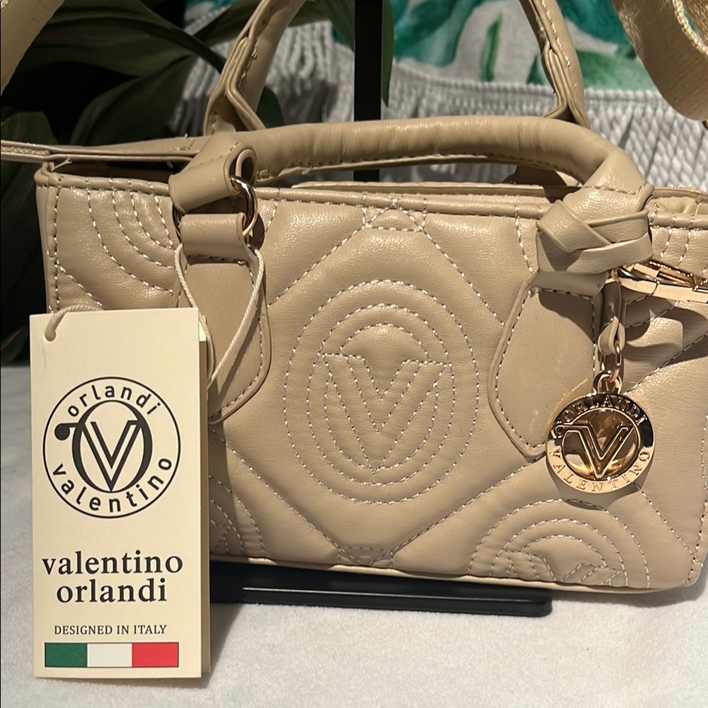 Valentino Orlandi Beige Quilted Women's Bag - Picture 2 of 8